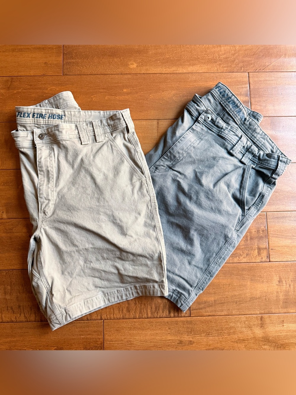 Duluth Trading Co (lot of 2) Flex Fire Hose Canvas Utility Shorts - 40